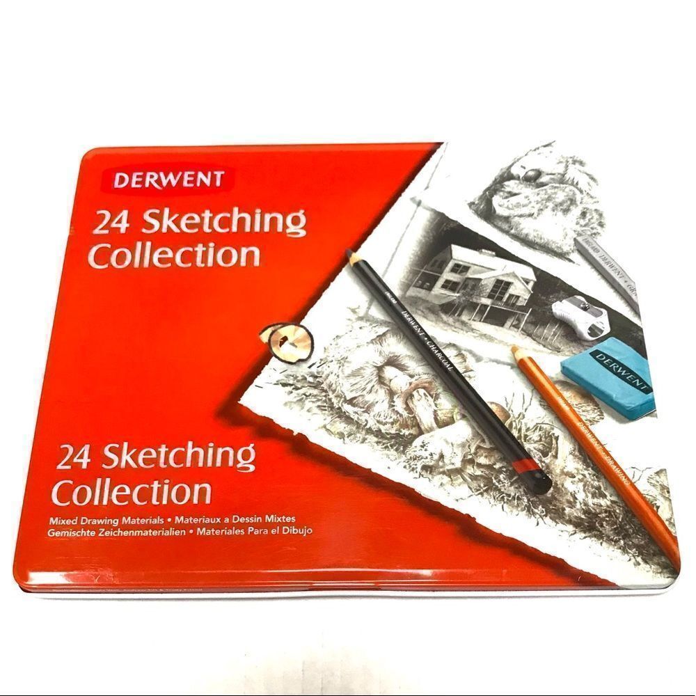 NIB Derwent 24 sketch collection mixed drawing materials set‎